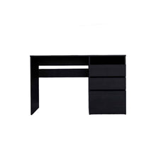 Load image into Gallery viewer, 47" Black Computer Desk With Three Drawers
