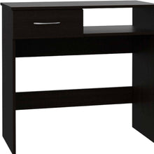 Load image into Gallery viewer, 32" Black Computer Desk Desk and Bookshelf Set
