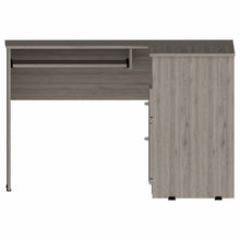 Load image into Gallery viewer, 47" Light Gray L Shape Computer Desk With Two Drawers
