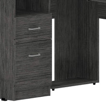 Load image into Gallery viewer, 47" Gray L Shape Computer Desk With Two Drawers
