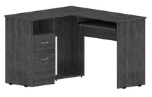Load image into Gallery viewer, 47" Gray L Shape Computer Desk With Two Drawers
