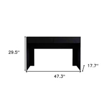 Load image into Gallery viewer, 47" Black Computer Desk with Two Drawers
