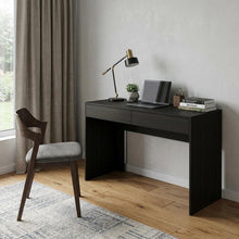 Load image into Gallery viewer, 47" Black Computer Desk with Two Drawers
