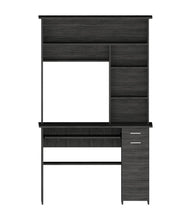 Load image into Gallery viewer, 43" Gray Computer Desk With Hutch
