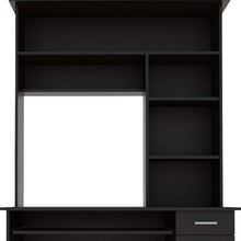 Load image into Gallery viewer, 43" Black Computer Desk With Hutch
