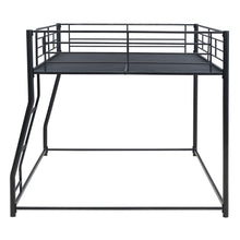 Load image into Gallery viewer, Metal Floor Bunk Bed, Full XL over Queen, Black
