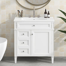 Load image into Gallery viewer, Bathroom Vanity With 2 Drawers And Tip-Out Drawer, Storage Cabinet
