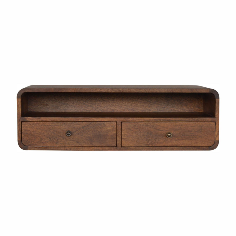 Solid Wood Solid Console Table With Shelf With Drawer (723394) - Brown