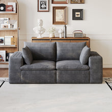 Load image into Gallery viewer, Cloud Sofa, Deep Seat Couches, Removable Cushion For Living Room - Dark Gray
