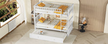 Load image into Gallery viewer, Twin over Twin Bunk Bed with Twin Size Trundle, Convertible Beds, White
