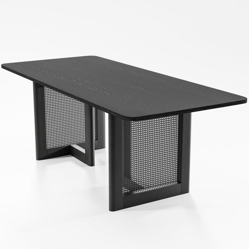 Solid Wood Rectangular Bar Table - Black