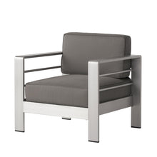 Load image into Gallery viewer, Outdoor Aluminum Club Chair With Cushion - Gray
