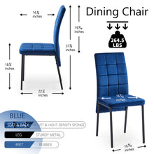 Load image into Gallery viewer, High Back Nordic Dining Chair Modern Fabric Chair With Legs (Set of 2)
