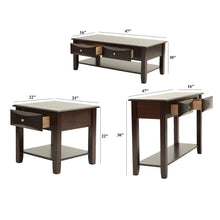 Load image into Gallery viewer, Table Set With Drawers And Open Shelf Storage
