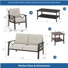 Load image into Gallery viewer, Patio Furniture Set With Coffee Table And Cushions For Backyard
