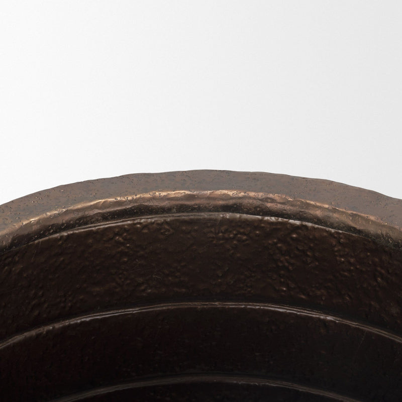 Round Floor Vase (729961) - Antiqued Brass