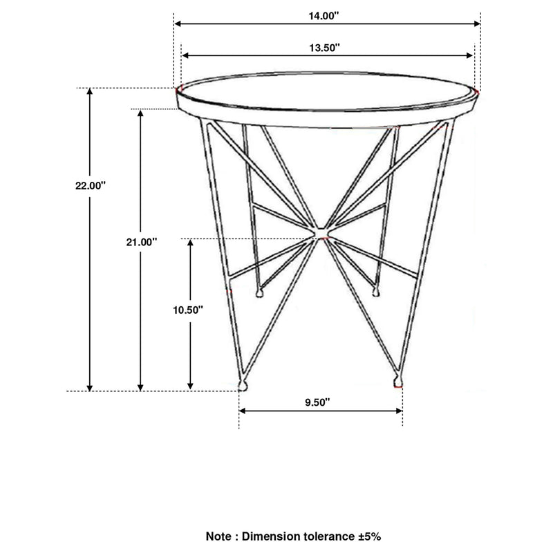 Sidney - Round Side Table - Green
