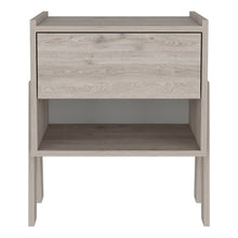 Load image into Gallery viewer, 22" Light Wood One Drawer Nightstand - Gray
