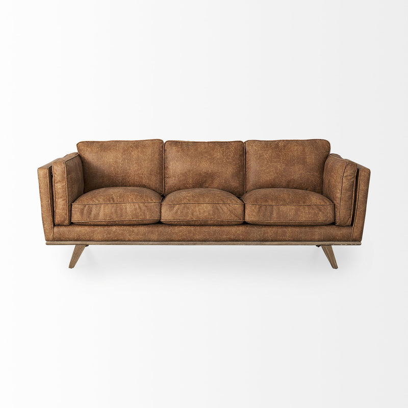 Leather Sofa - Brown