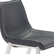 Load image into Gallery viewer, 30" Steel Low Back Bar Height Bar Chairs (Set of 2) - Black And Silver
