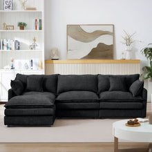 Load image into Gallery viewer, Modular L-Shaped Sectional Sofa With Movable Ottoman

