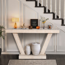 Load image into Gallery viewer, Vintage Distressed Wood Entryway Bench With 2 Tier Storage Cabinet

