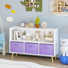 Load image into Gallery viewer, Bookcase With Collapsible Drawers, Book Display Organizer
