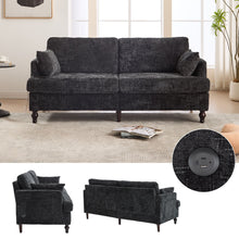 Load image into Gallery viewer, Chenille 2 Seater Sofa With LED Light, USB Charging Port, And Storage Bag
