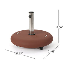 Load image into Gallery viewer, Wheelie - Round Umbrella Base With Stainless Steel Holder
