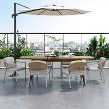 Load image into Gallery viewer, Modern Outdoor Dining Set With Expandable Acacia Wood Table
