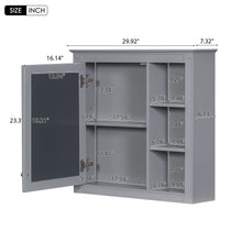 Load image into Gallery viewer, Wall Mounted Medicine Cabinet With Mirror And 3 Open Shelves
