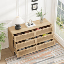 Load image into Gallery viewer, Modern Arc Shaped Corner Rattan Cabinet With 6 Drawers
