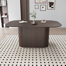 Load image into Gallery viewer, Modern Dining Table With Vertical Striped Legs
