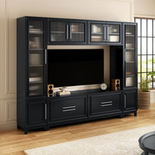 Load image into Gallery viewer, Wall Unit Modern Entertainment Center With Glass Doors
