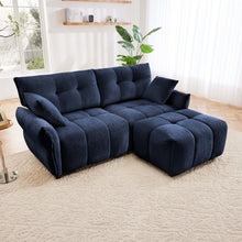 Load image into Gallery viewer, Sofa Set With Ottoman And Pillows, Textured, High Resilience Cushions

