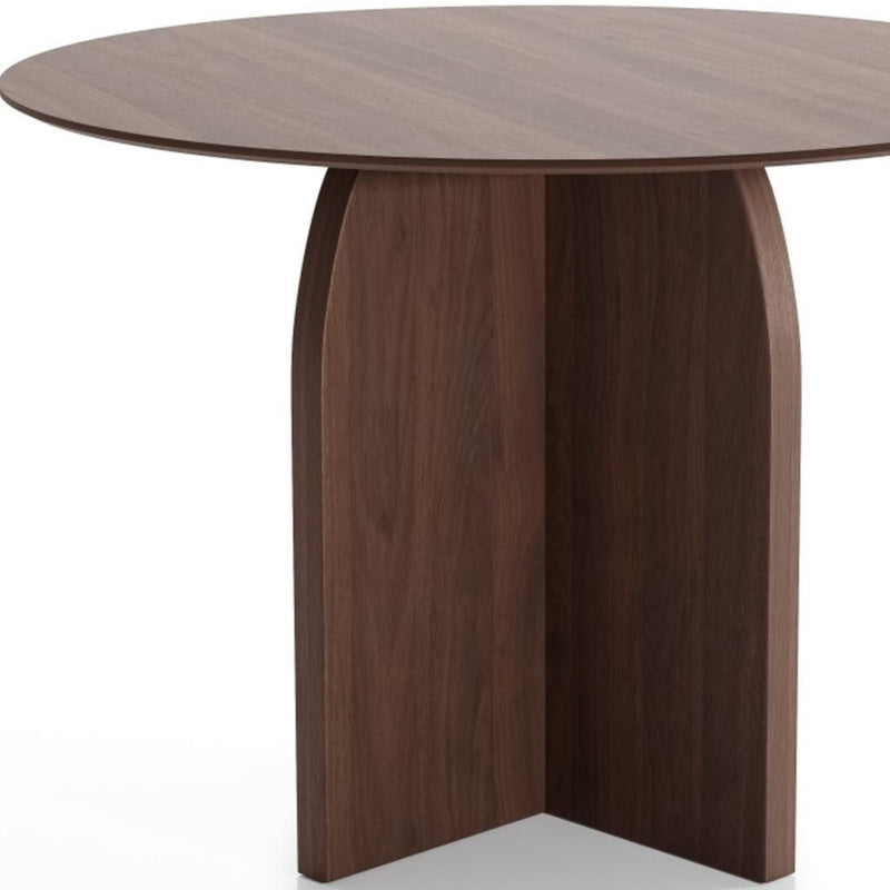 Pedestal Base Round Top Dining Table (691647) - Brown