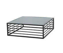 Load image into Gallery viewer, Smoked Glass Square Coffee Table - Black
