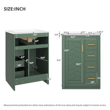 Load image into Gallery viewer, Modern Bathroom Vanity With 1 Door And 3 Drawers
