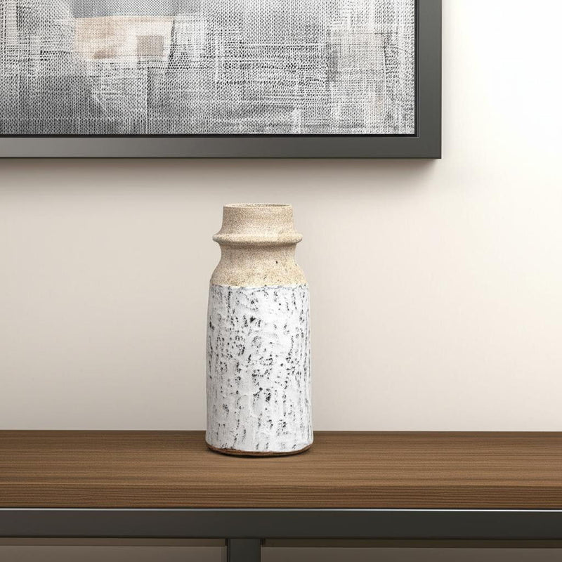 Cylinder Table Vase - Beige / Ivory