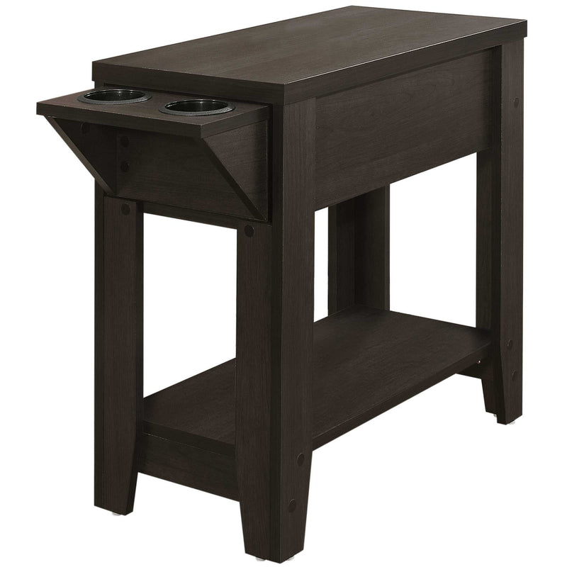 23" Wood End Table With Shelf - Brown
