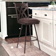 Load image into Gallery viewer, 43" Iron Counter Height Bar Chair - Brown
