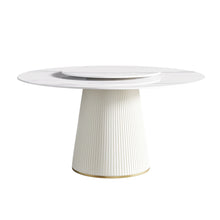 Load image into Gallery viewer, Modern, Round Black Carbon Steel Base Dining Table, Can Accommodate 6 People
