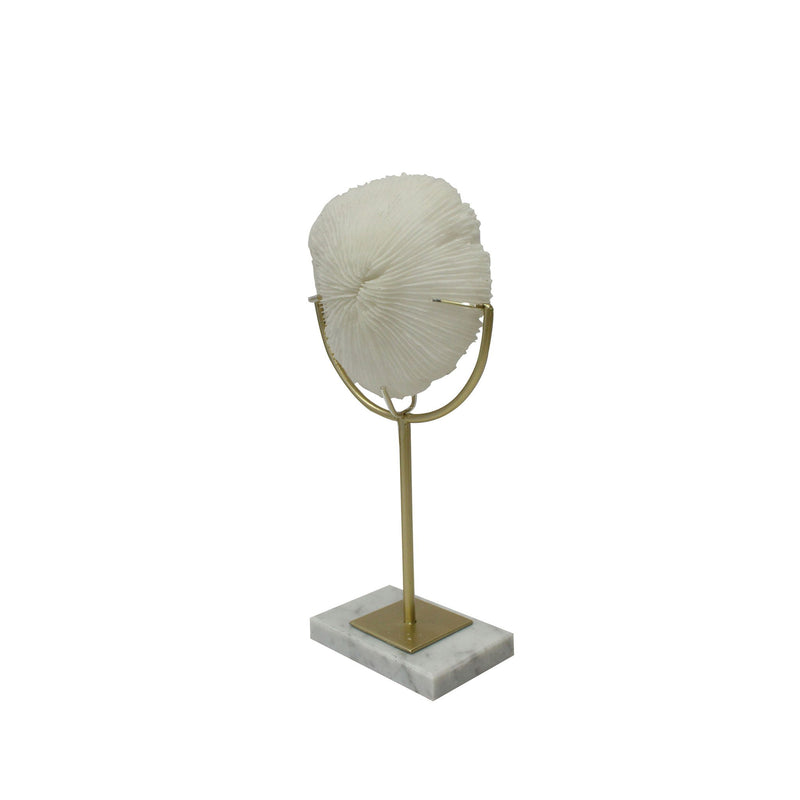 Marble Tabletop Sculpture (574064) - White / Gold