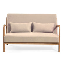 Load image into Gallery viewer, Leisure Chair With Solid Wood Armrest And Feet, Mid-Century Modern Accent Sofa, 2 Seat
