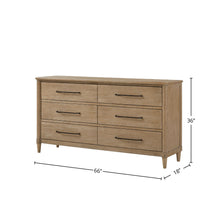 Load image into Gallery viewer, 6 Drawer Dresser - Sand
