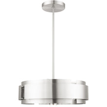 Load image into Gallery viewer, 16" Five Light Dimmable Chandelier With Shades - Nickel
