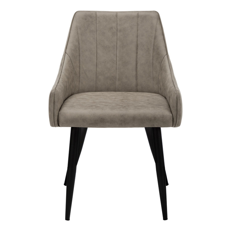 Tufted And Upholstered Fabric Dining Arm Chairs (Set of 2) - Taupe