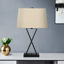 Load image into Gallery viewer, Lighting, Table Lamp, USB Port Included, Resin, Transitional - Black
