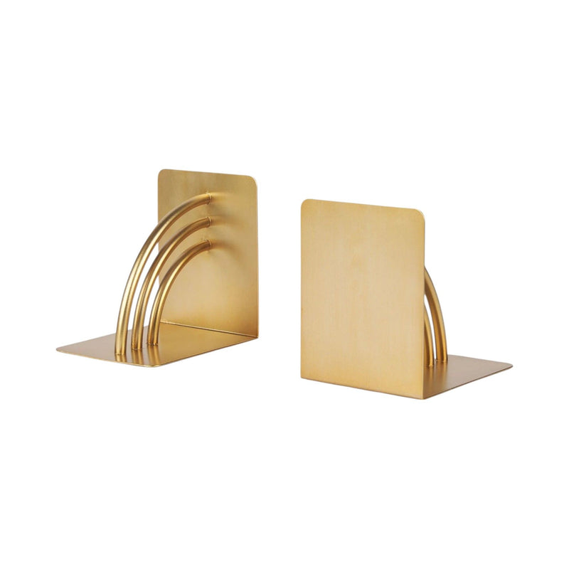 Geo Arch Decorative Bookends (Set of 2) - Gold