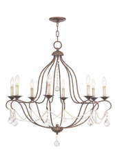 Load image into Gallery viewer, 30" Eight Light Dimmable Chandelier With Shades - Bronze
